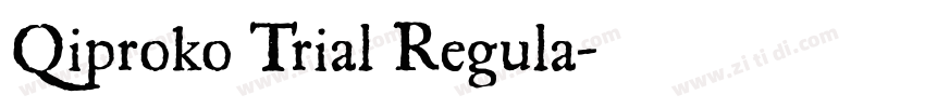 Qiproko Trial Regula字体转换